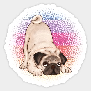 Pug Christmas Sticker